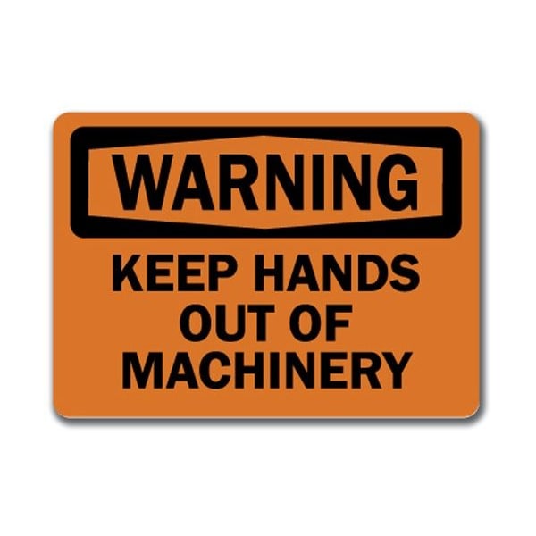 Signmission Warning Sign-Keep Hands Out Of Machinery-10in x 14in OSHA, 14" H, WS-Keep Hands Out Of Machinery WS-Keep Hands Out Of Machinery - main